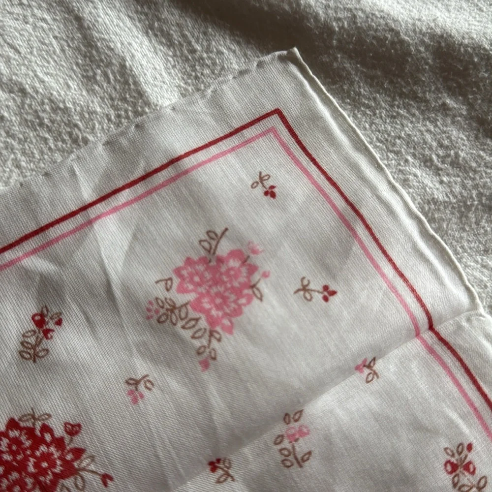 Vintage Christian Dior 100% cotton square Floral Scarf